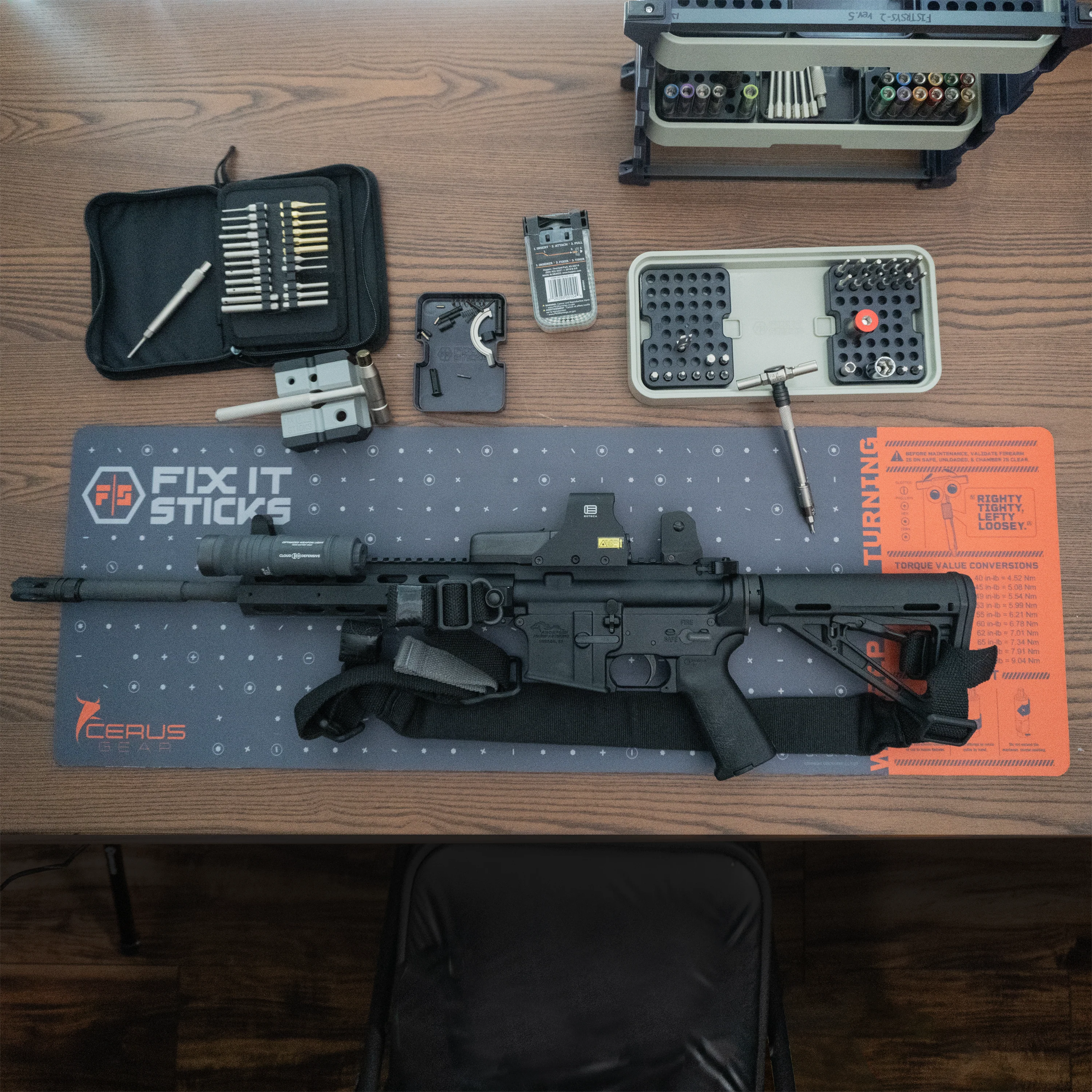 Fix It Sticks Rifle Maintenance Mat (12" x 36") by Cerus Gear - Image 2