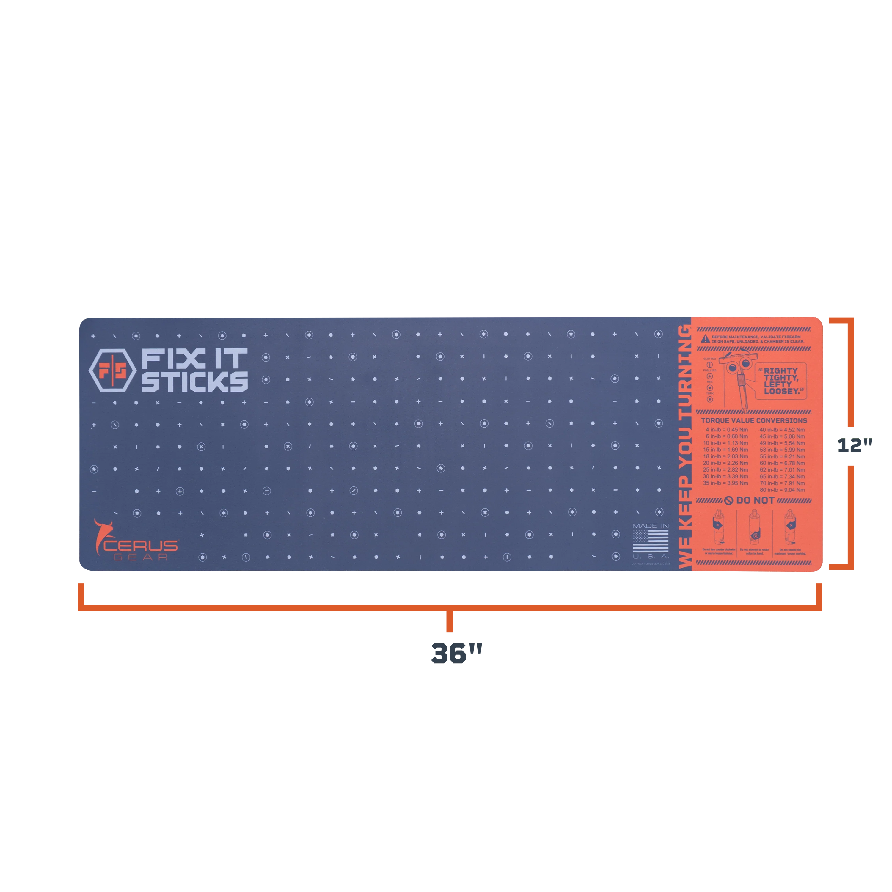 Fix It Sticks Rifle Maintenance Mat (12" x 36") by Cerus Gear - Image 4