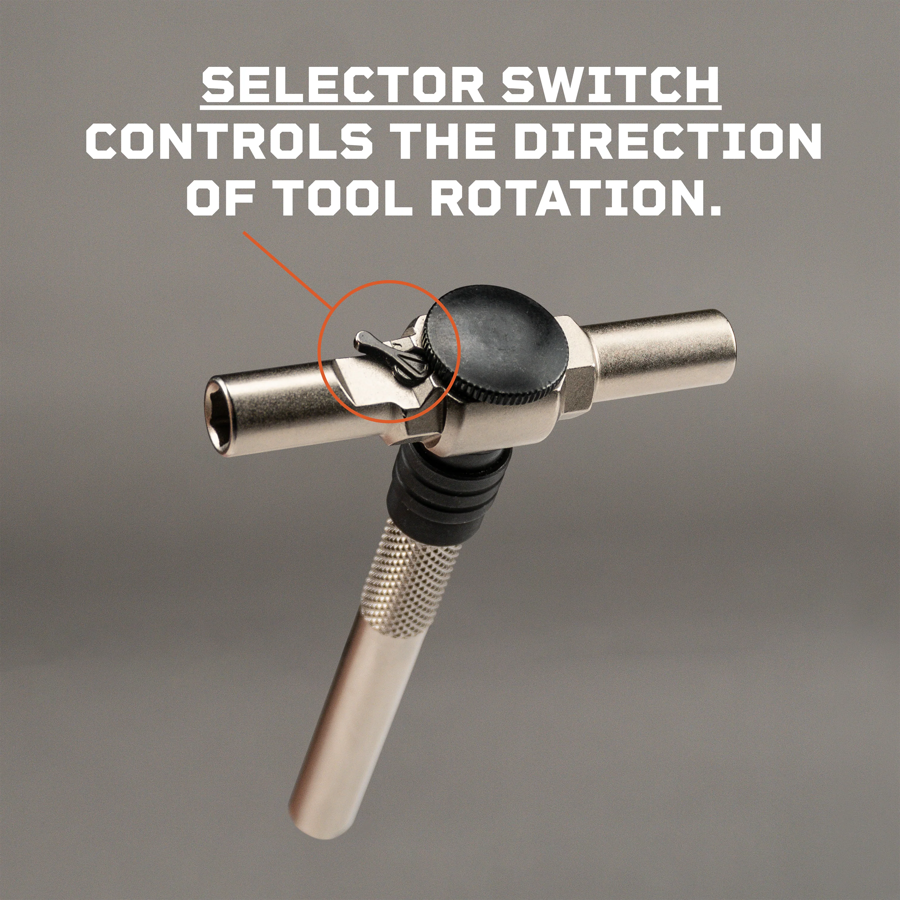 Ratcheting T-Way Wrench with Locking Hex Drive - Image 3